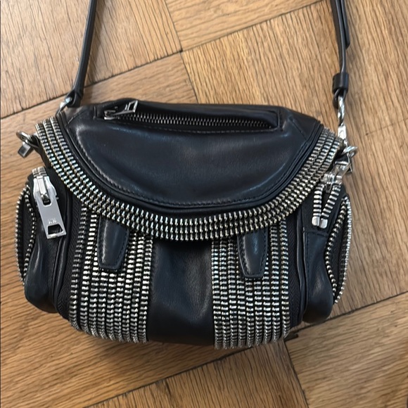 Black Leather Crossbody Bag - Picture 5 of 15